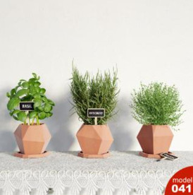 3DMAX模型植物花卉景观