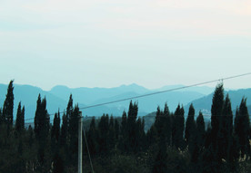 天空 傍晚时分 山川