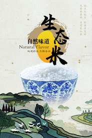 生态米促销活动宣传海报素材