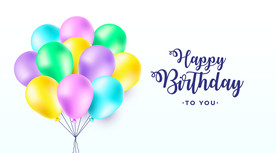 生日背景 节日气球