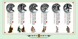 校园文化标语海报素材