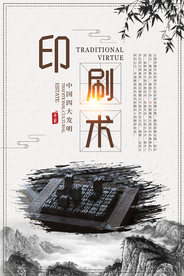 印刷术四大发明校园传统文化素材