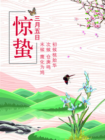 惊蛰二十四节气海报