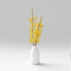 C4D模型插花桂花花瓶摆件花盆