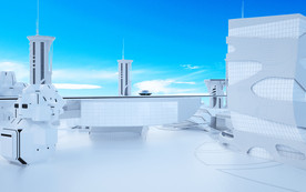 C4D模型别墅建筑企业公司
