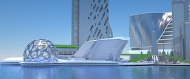 C4D模型别墅建筑企业公司