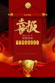 喜报企业活动宣传海报素材