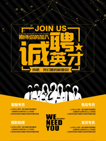 诚聘英才招聘海报