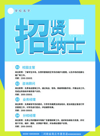 招贤纳士招聘海报