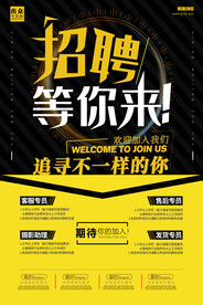 招聘等你来招聘海报