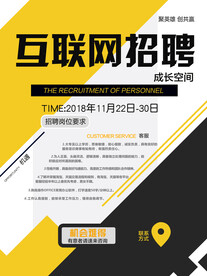 互联网招聘海报