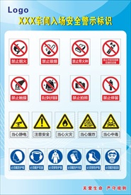 车间入场安全警示标识
