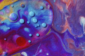 油画 墙面 气泡 彩色 肌理