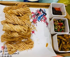 馓子  面食  素材  麻叶