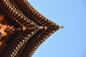 古建筑屋檐瓦砾一角