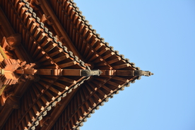 古建筑屋檐瓦砾一角