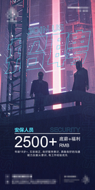 酒吧安保招聘海报