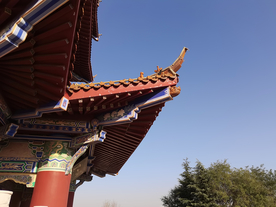 古建筑屋檐瓦砾一角