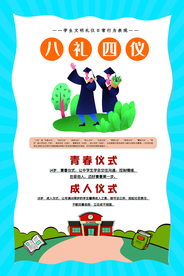 八礼四仪校园文化宣传海报素材