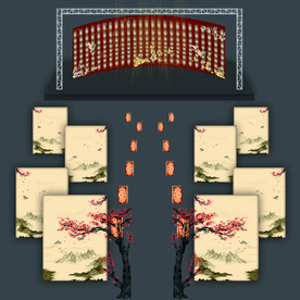 新中式婚礼现场效果图