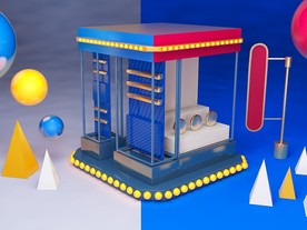 C4D模型风格电商立体场景