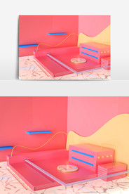 C4D模型 风格电商立体场景