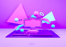 C4D模型 风格电商立体场景