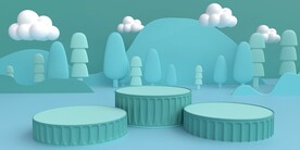 清新可爱c4d背景图片简约海报