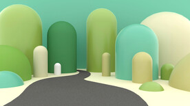 春天小清新c4d海报夏日背景