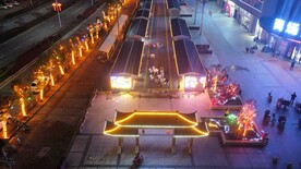 航拍夜市