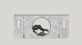 新中式景墙