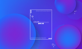 抽象彩色元素渐变时尚海报图片