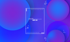 抽象彩色元素渐变时尚海报图片