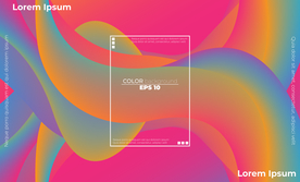 抽象彩色元素渐变时尚海报图片