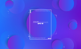 抽象彩色元素渐变时尚海报图片