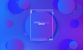 抽象彩色元素渐变时尚海报图片