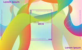 抽象彩色元素渐变时尚海报图片