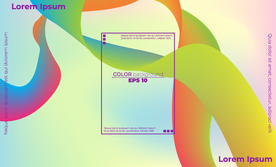 抽象彩色元素渐变时尚海报图片