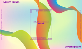 抽象彩色元素渐变时尚海报图片