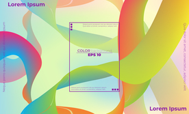 抽象彩色元素渐变时尚海报图片