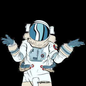 卡通航天宇航员宇宙手绘插画图片