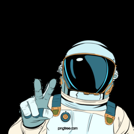 卡通航天宇航员宇宙手绘插画图片