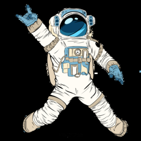 卡通航天宇航员宇宙手绘插画图片