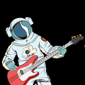 卡通航天宇航员宇宙手绘插画图片