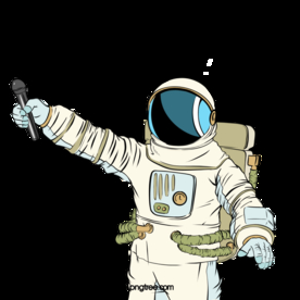 卡通航天宇航员宇宙手绘插画图片