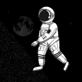卡通航天宇航员宇宙手绘插画图片