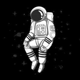 卡通航天宇航员宇宙手绘插画图片