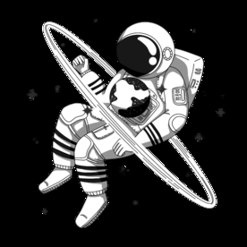 卡通航天宇航员宇宙手绘插画图片