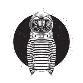创意卡通手绘太空地球星球宇宙