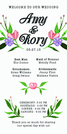 水彩花卉邀请函模板